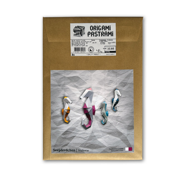 David Odermatt - Origami Pastrami "Seepferdchen" (Pastellviolett & Violett)