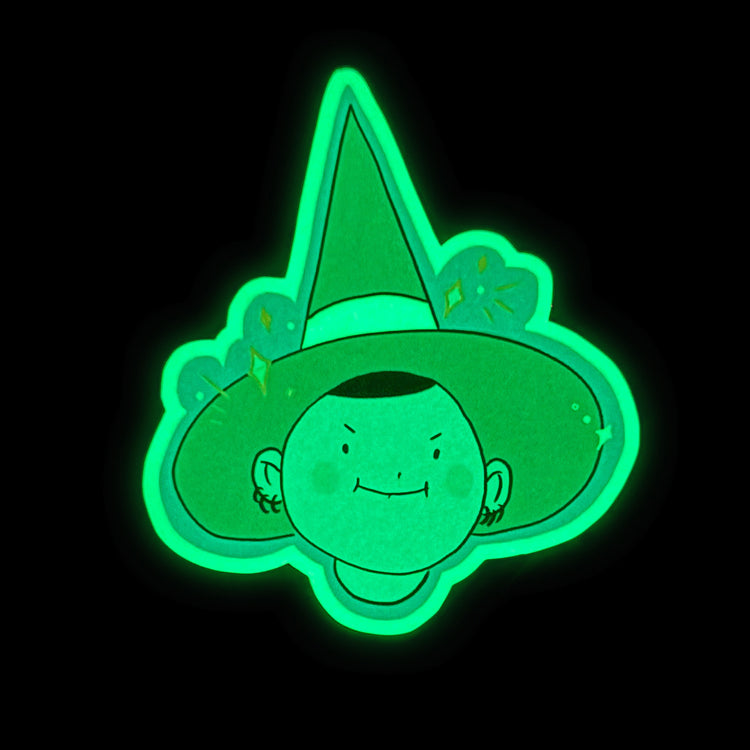 Samira Belorf - Sticker „Nachtleuchtende Glünggi-Hexe“