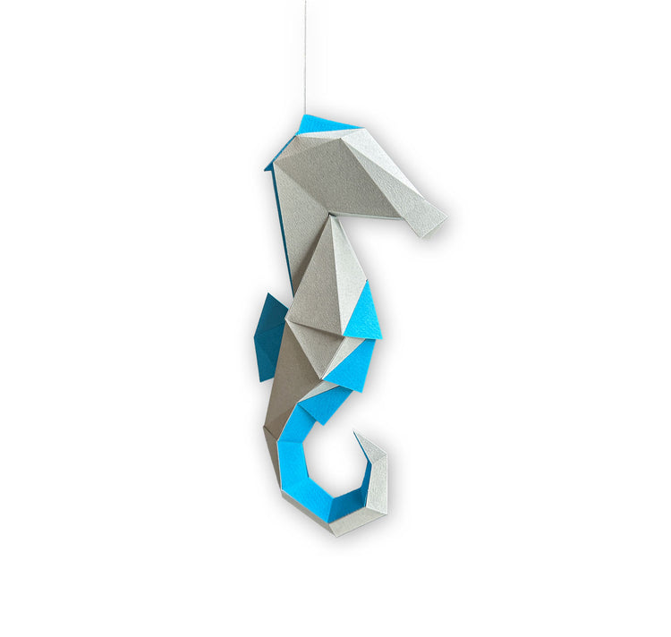 David Odermatt - Origami Pastrami "Seepferdchen" (Blaugrau meliert & Türkis)