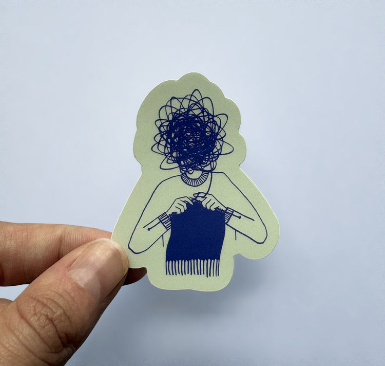atelier gianna - Sticker "Knitting is my therapy"