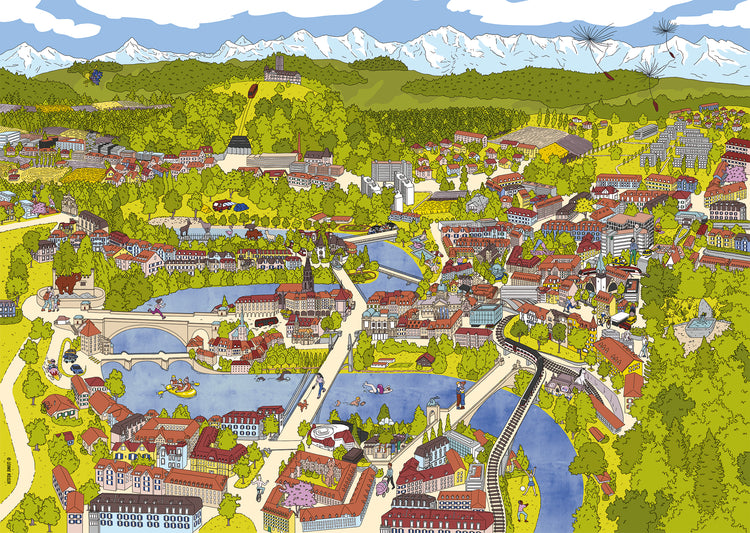 Leonie Rösler - Plakat "Wimmelbild Bern"