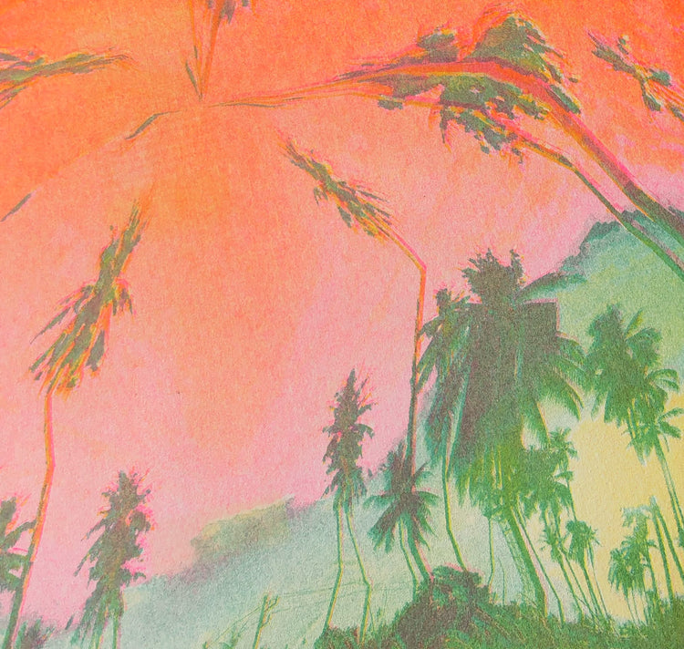 Aline Meier - Riso-Postkarte "LOST IN PARADISE"