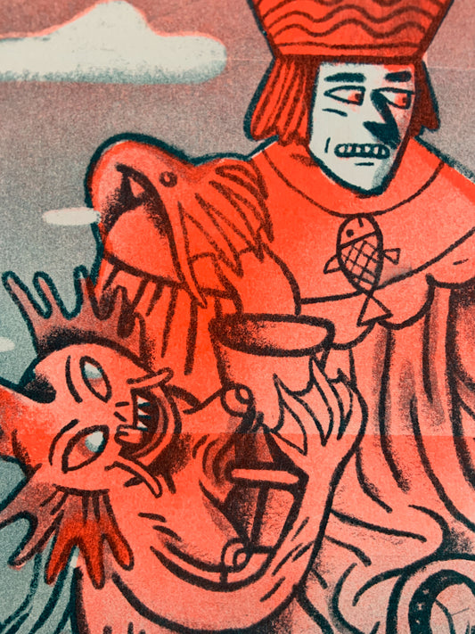 Luigi Olivadoti - Plakat "King of Cups" (Risographie)