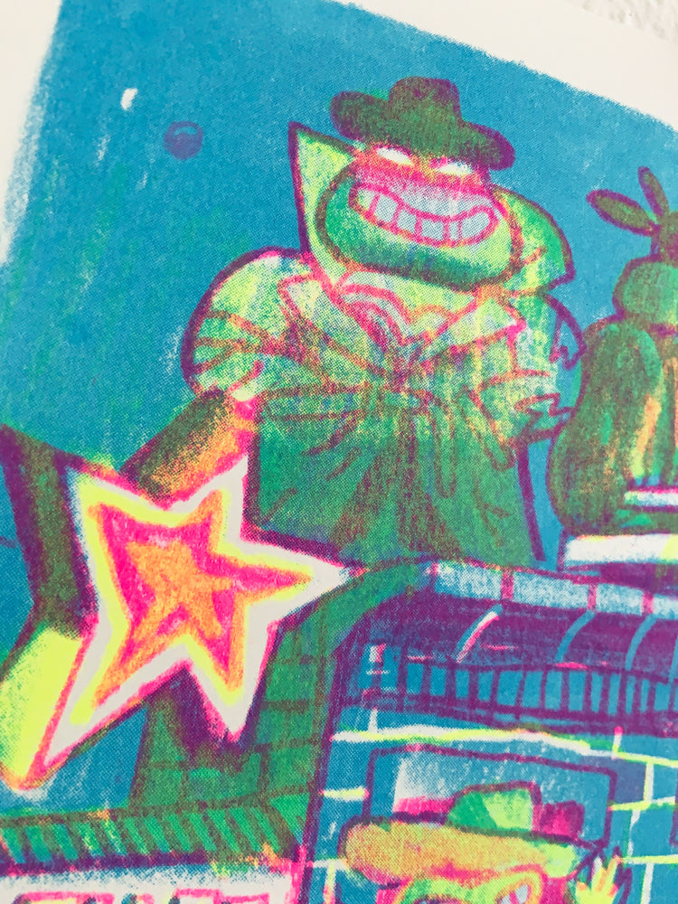 Luigi Olivadoti - Poster "Spuntino di mezzanotte" (risografia)