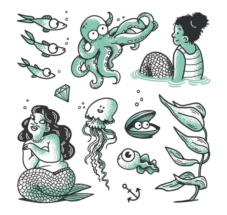 Rina Jost - Temporäre Tattoos "Unterwasser"