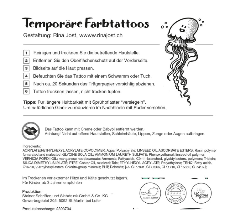 Rina Jost - Temporäre Tattoos "Unterwasser"