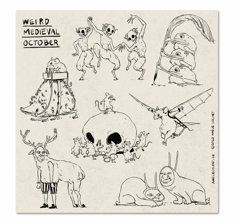 Amélie Cochet - Set di adesivi "Strano ottobre medievale"