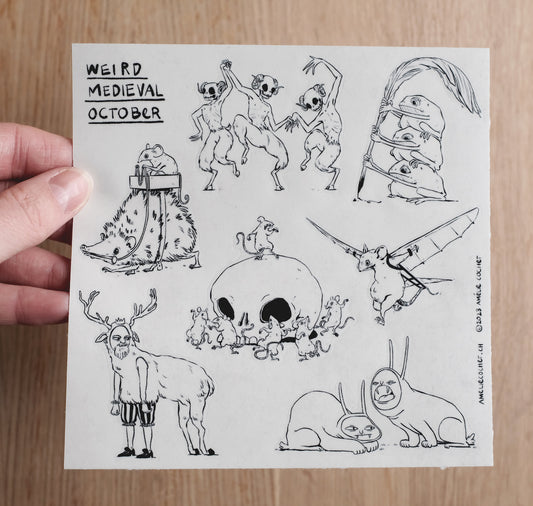 Amélie Cochet - Set di adesivi "Strano ottobre medievale"