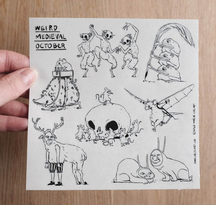 Amélie Cochet - Set di adesivi "Strano ottobre medievale"