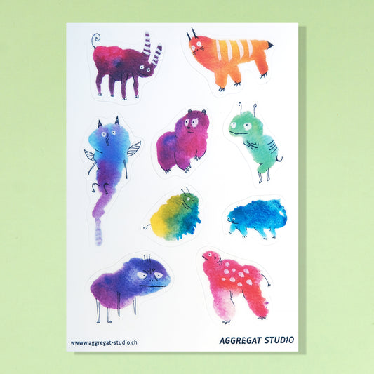 Aggregat Studio - Stickerset "Kleckstiere"