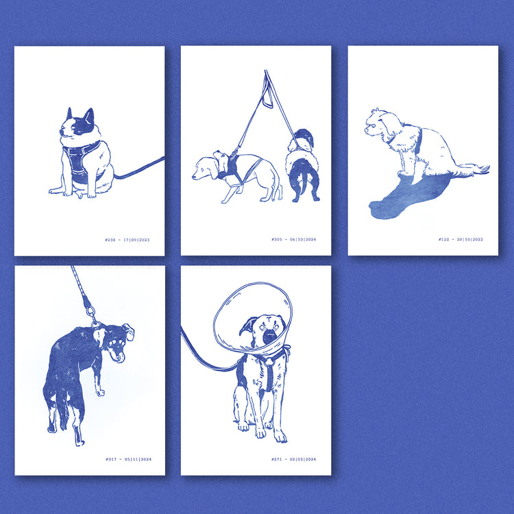 Amélie Cochet - Postkartenset "The Dogs are Waiting"