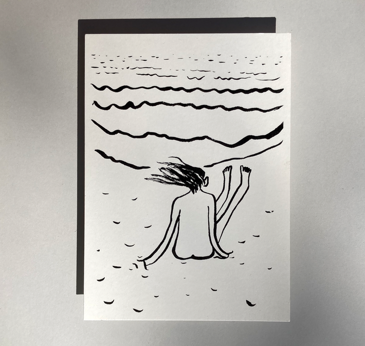 Anna Weber - Postkarte "Strand"