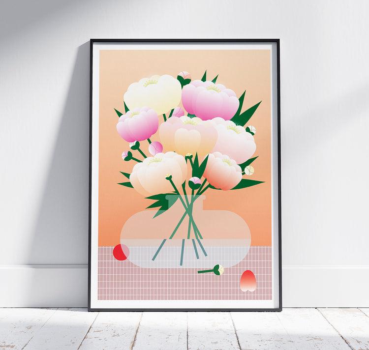 Anna-Lisa Schneeberger - Plakat "Pfingstrosen"