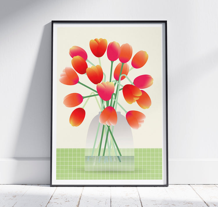 Anna-Lisa Schneeberger - Poster "Mazzo di tulipani"