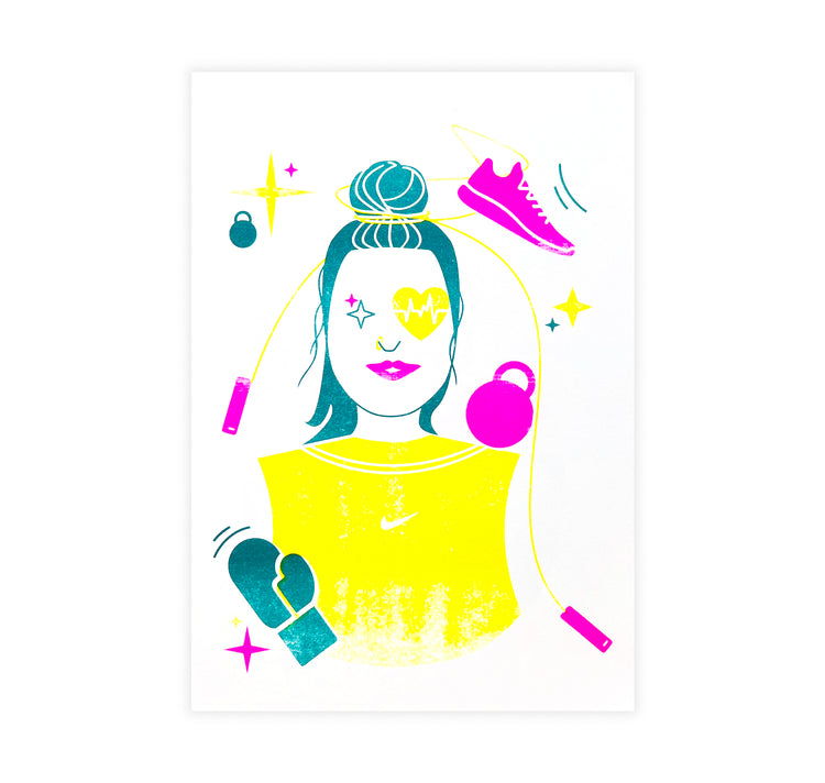 Anne Treichel - Plakat "Sporty Spice" (yellow)