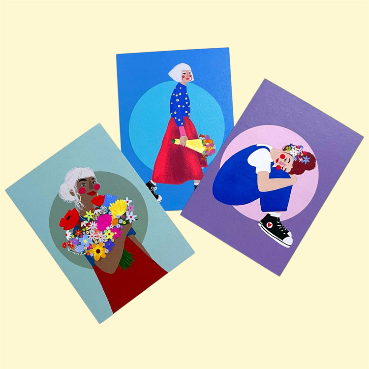 arion illustriert - Postkartenset "Blumen"