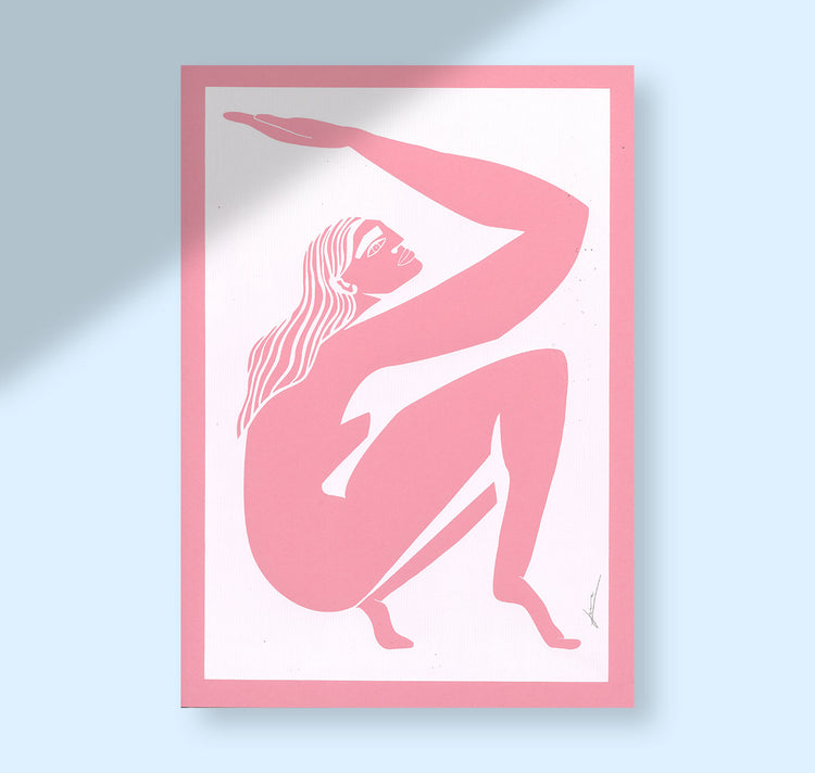 Jeanne Decasper - Plakat "Suri" (pink/white)