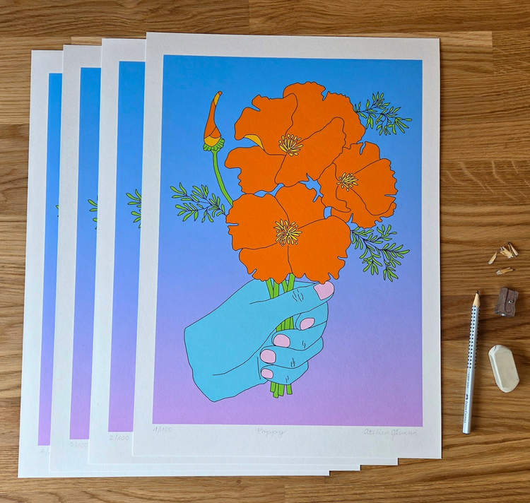 Atelier Gérard - Plakat "Mohnblumen"