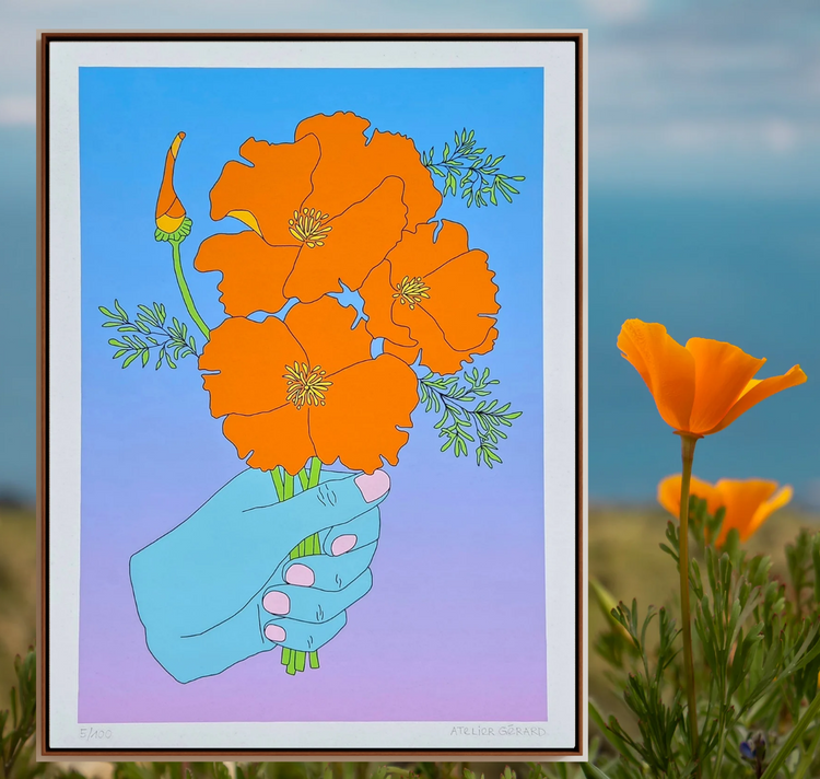 Atelier Gérard - Plakat "Mohnblumen"
