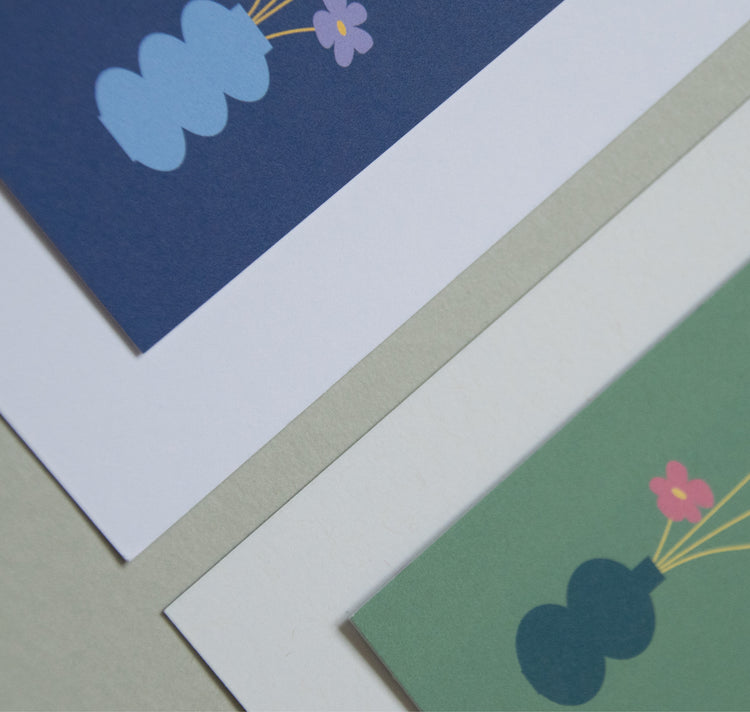 Atelier Langmut - Postkartenset "Blumenvase"