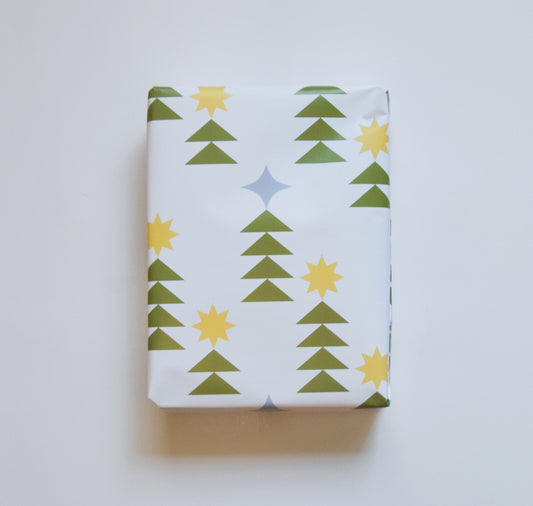 Atelier Langmut - Geschenkpapier "Sterne & Tanne"