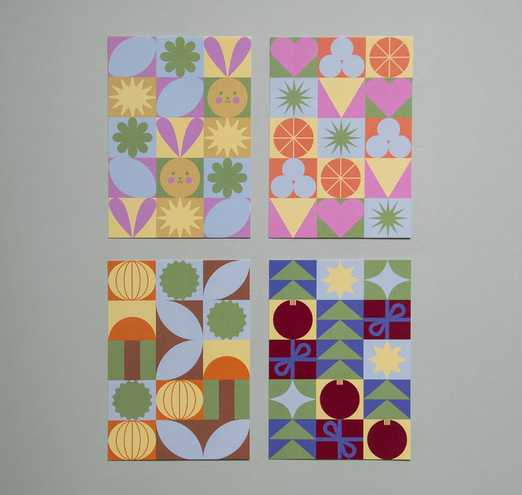 Atelier Langmut - Set di cartoline "Macedonia di frutta"