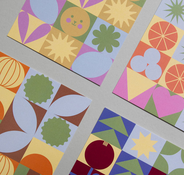 Atelier Langmut - Set di cartoline "Macedonia di frutta"