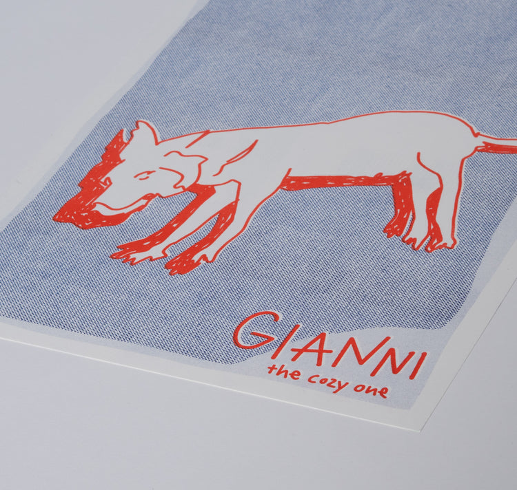 AuxRehli - Plakat-Set "The Gang Member" (blau-rot)