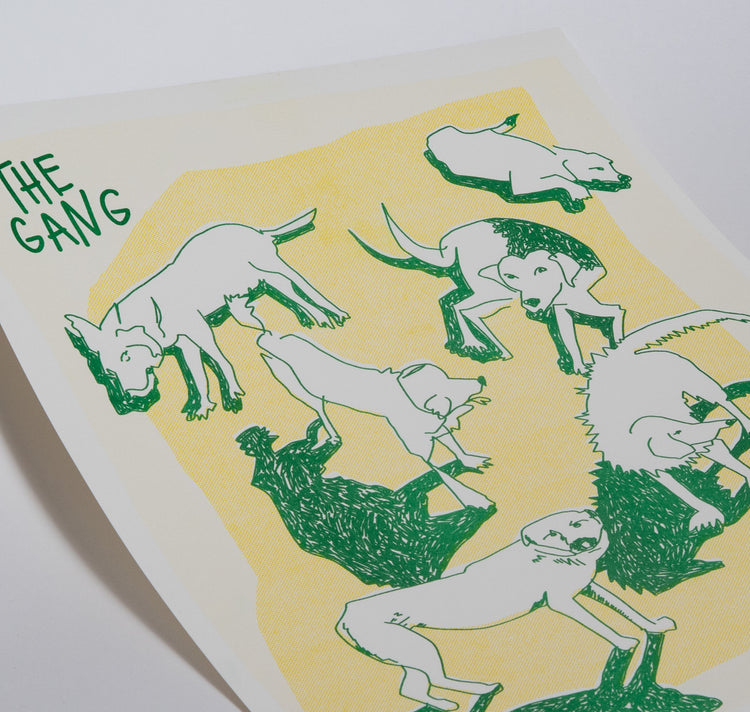 AuxRehli - Plakat "The Gang" (gelb-grün)