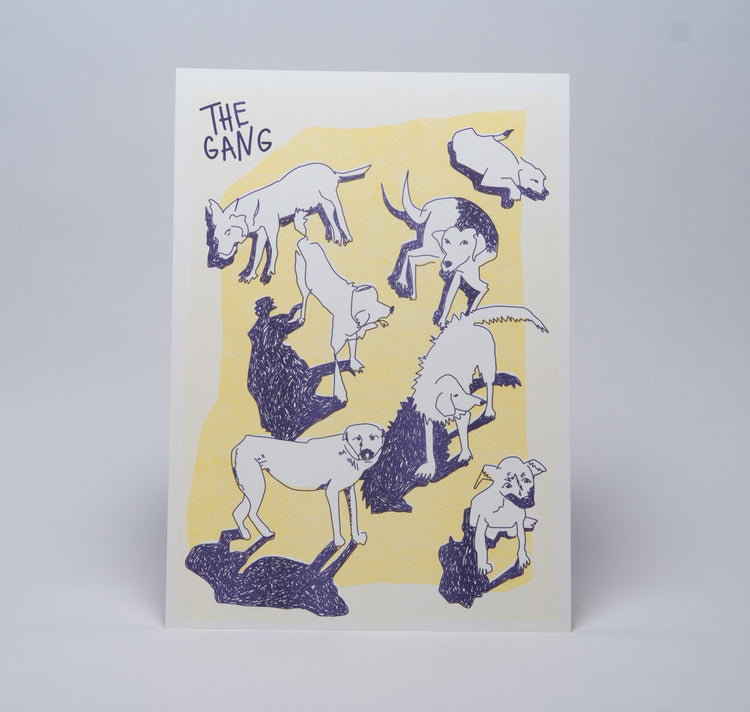 AuxRehli - Plakat "The Gang" (gelb-violett)