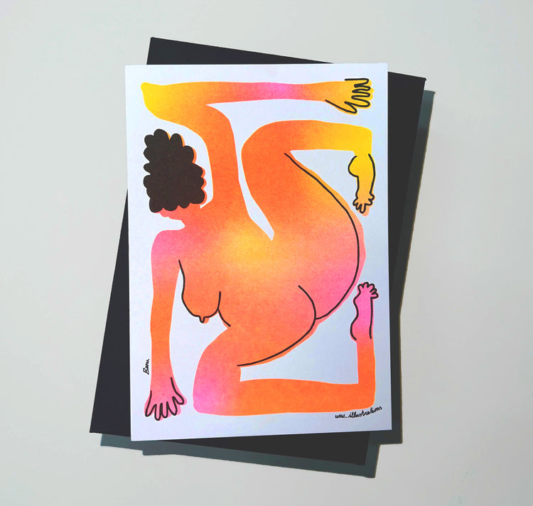 WOW! - Karte "Banu" (pink und gelb)