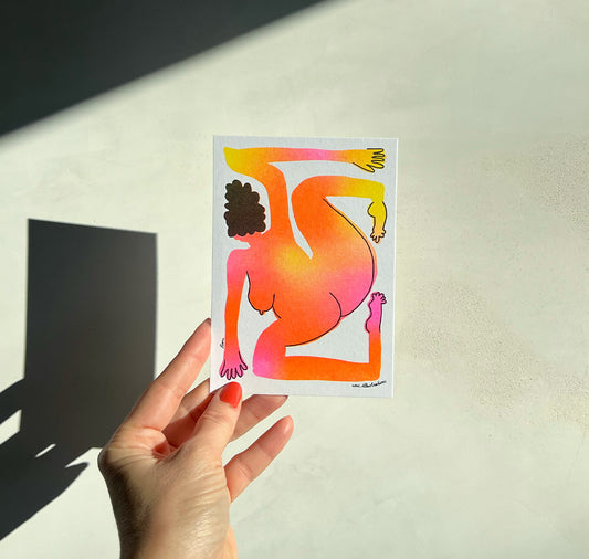 WOW! - Karte "Banu" (pink und gelb)