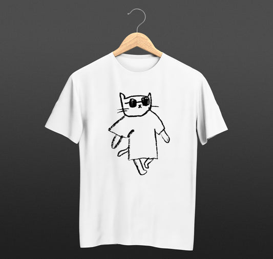 Olivier Samter - "Büsi-Shirt" (weiss)