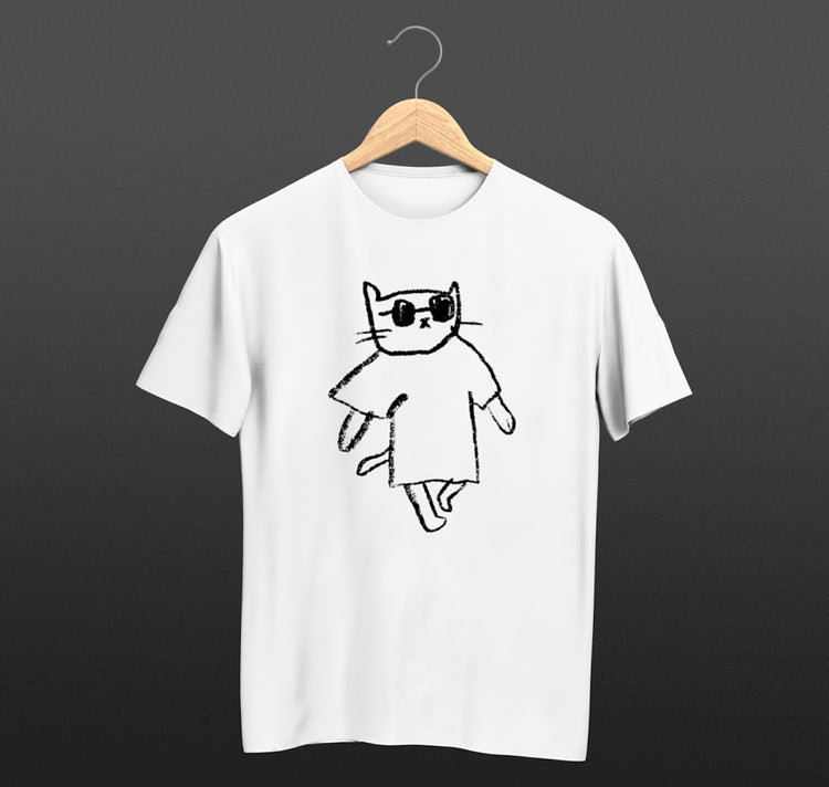 Olivier Samter - "Büsi-Shirt" (weiss)