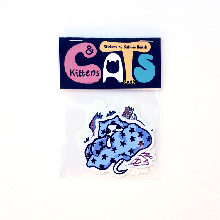 Kathrin Heierli - Set di adesivi "Gatti e gattini"