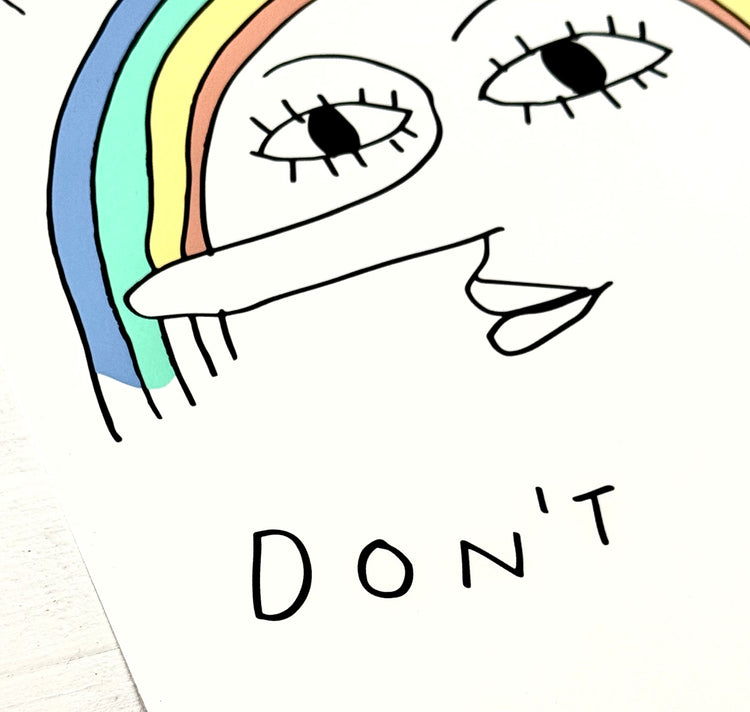 Chrizzy Slater - Print "Rainbow Hair don't care"