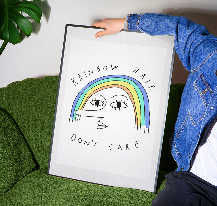 Chrizzy Slater - Print "Rainbow Hair don't care"