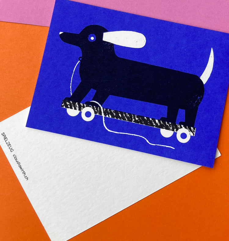 Claudia Wirth - Postkarte "Dackel"