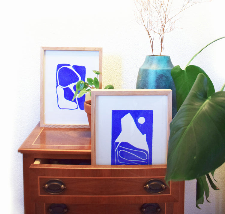 Cynthia Häfliger - Set di linoleografia "Mountain Moon & Blue"