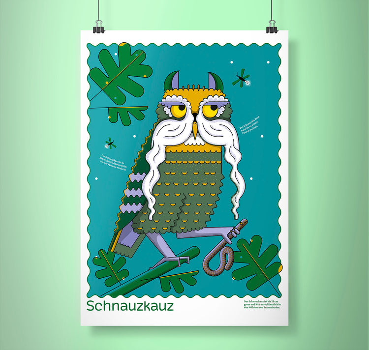 Fabienne Paul - Plakat "Schnauzkauz"