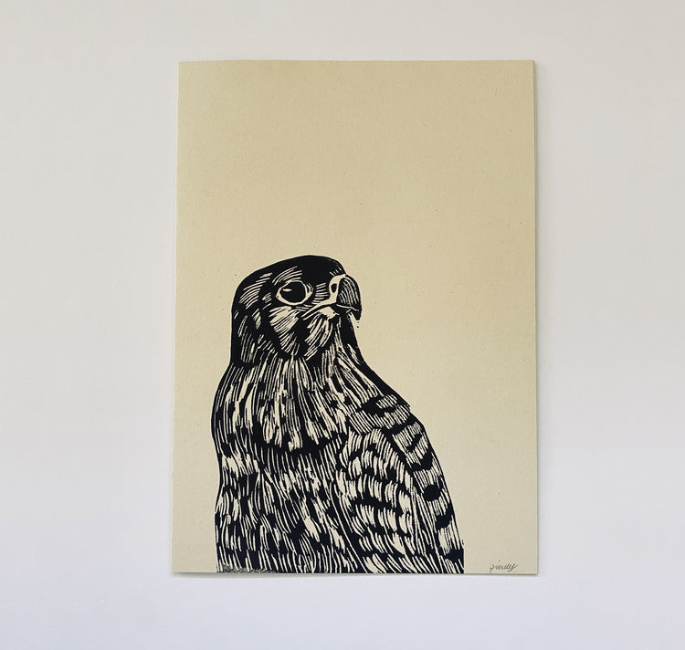 GINNY - Carta "Linocut - Gheppio"