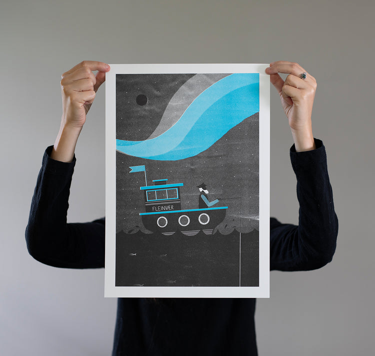 Milly Miljkovic - Poster "Giornata di pesca"