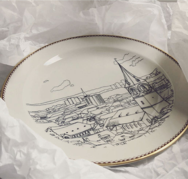 Carla Opetnik - Keramikteller "Geliebtes Zürich 2"