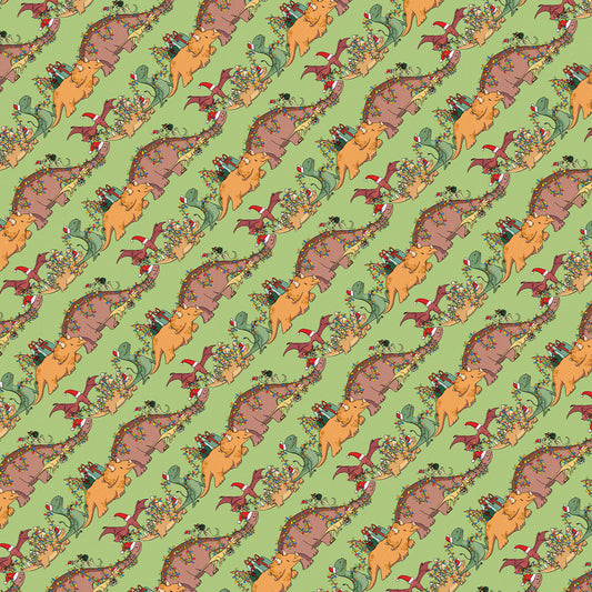 Mondchueh - Geschenkpapier "Weihnachts-Dinos" (3 Bögen)