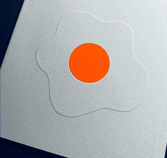 GINNY - Carta doppia unica in rilievo "Uovo fritto"