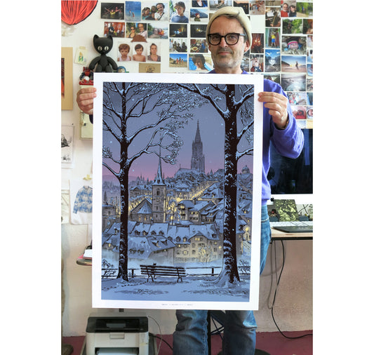 Benjamin Güdel - Plakat "Bern, Aargauerstalden"