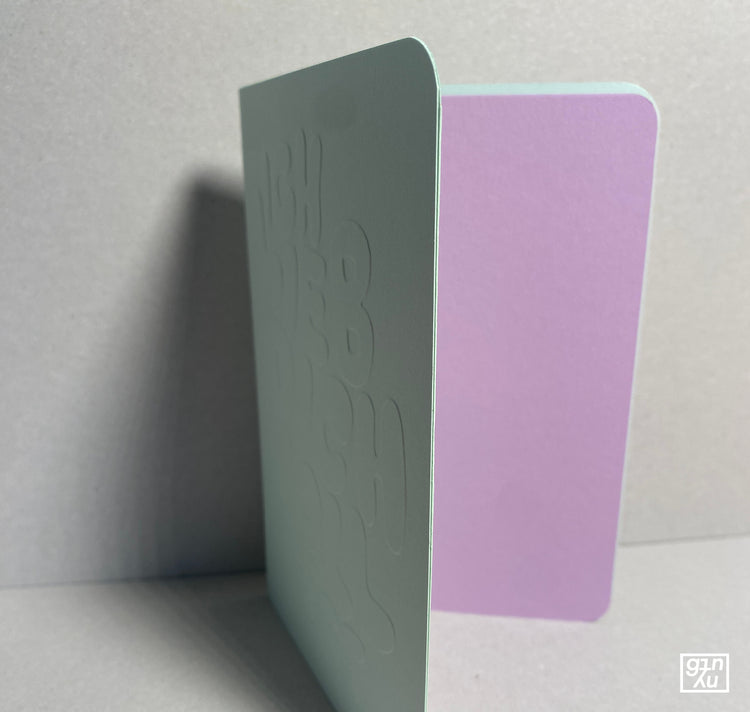 GINNY - Biglietto in rilievo "Ti amo così tanto" (Giallo menta)