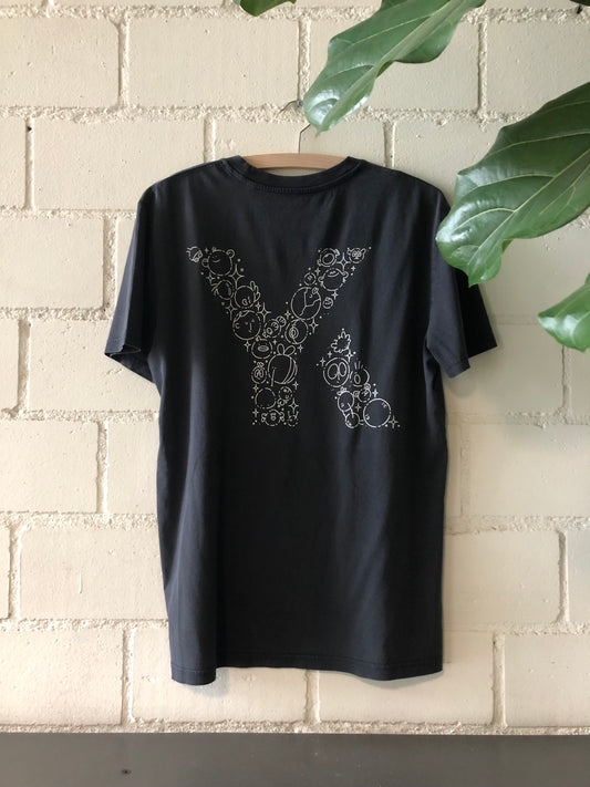 Yeti Kollektiv - T-Shirt "YK Bubbles" (dyed black)