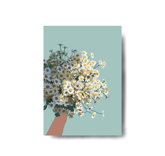 Karin Lena Schmid - Postkarte "Margeriten"