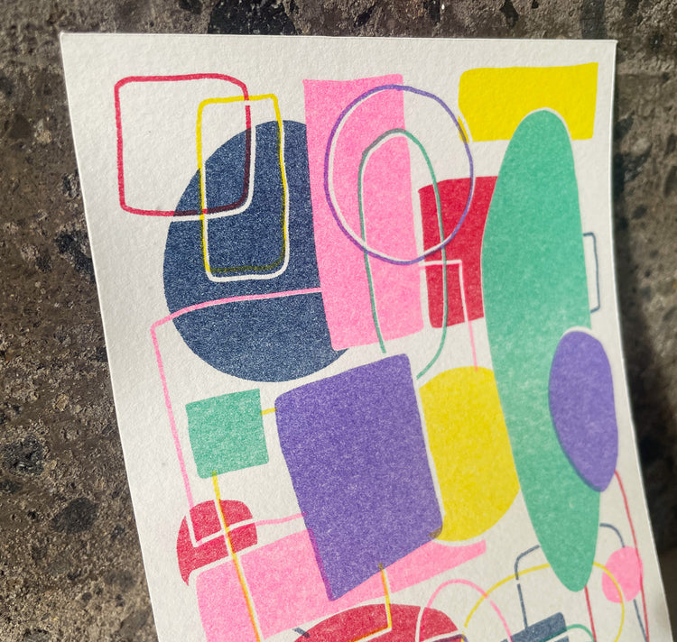 Aline Meier - Riso Postkarte A6 2er Set "WILD TRIP"